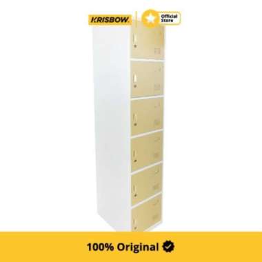 Krisbow Loker 6 Pintu Single Column Locker- Kuning Tua