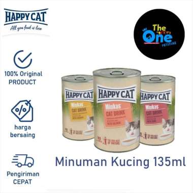 Happy Cat Minuman Kucing Minkas Cat Drink 135ml Happy Cat Kaleng Salmon