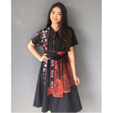 DRESS TILE MUTIARA MEWAH DRESS KONDANGAN | DRESS TENUN | ATASAN TENUN | BLOUSE TENUN RED TILE
