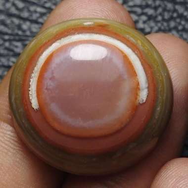 Akik Natural Batu Motif Gambar Bando Headset Walkman Radio Unik Antik