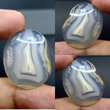 Akik Natural Batu Pandan Kapas Semu Nanas Sutra Merah Lumut OliAntik34