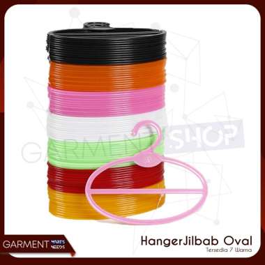 Hanger Jilbab Oval / Gantungan Syal Scarf Pasminah Bentuk Lonjong HITAM