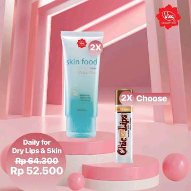 Paket 2 Viva White. Chic On Lips, 2 Viva Skin Food Cream Extra Care