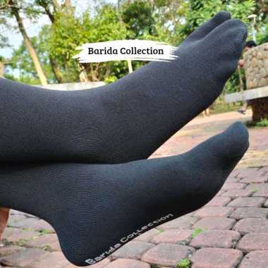 Kaos Kaki Jempol Wanita Panjang Sebetis Hitam Polos Bahan Nylon Spandek Premium