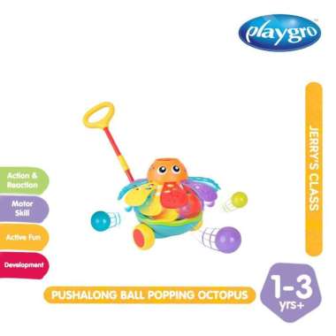 Playgro PushAlong Ball Popping Octopus 1-3 Tahun