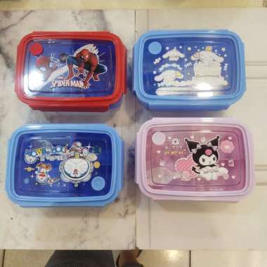 TEMPAT MAKAN SEKAT 3 6018 18x13x7cm FREE SENDOK/LUNCH BOX Doraemon