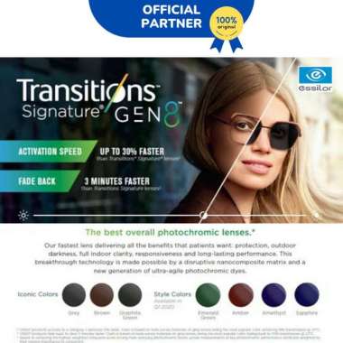 Lensa Essilor Transitions Gen 8 Crizal Prevencia