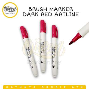 BRUSH MARKER ARTLINE / ARTLINE BRUSH SUPREME / SPIDOL KALIGRAFI DARK RED