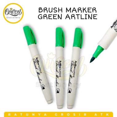 BRUSH MARKER ARTLINE / ARTLINE BRUSH SUPREME / SPIDOL KALIGRAFI GREEN