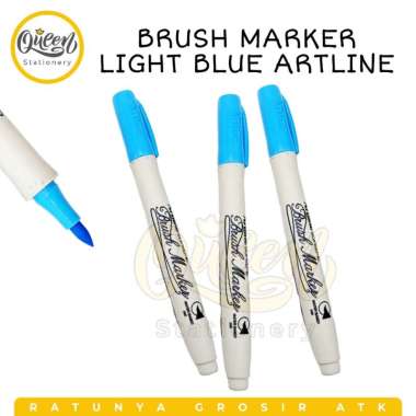 BRUSH MARKER ARTLINE / ARTLINE BRUSH SUPREME / SPIDOL KALIGRAFI LIGHT BLUE
