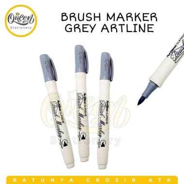 BRUSH MARKER ARTLINE / ARTLINE BRUSH SUPREME / SPIDOL KALIGRAFI GREY
