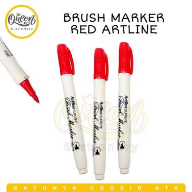 BRUSH MARKER ARTLINE / ARTLINE BRUSH SUPREME / SPIDOL KALIGRAFI RED