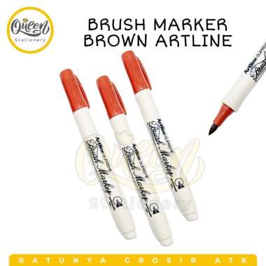 BRUSH MARKER ARTLINE / ARTLINE BRUSH SUPREME / SPIDOL KALIGRAFI BROWN