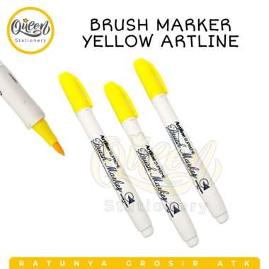 BRUSH MARKER ARTLINE / ARTLINE BRUSH SUPREME / SPIDOL KALIGRAFI YELLOW