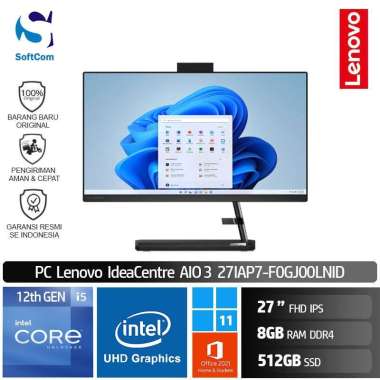 PC Lenovo IC AIO 3 LNID Desktop PC [Core i5-2450H/8GB/512GB SSD/27" FHD IPS/W11+OHS]