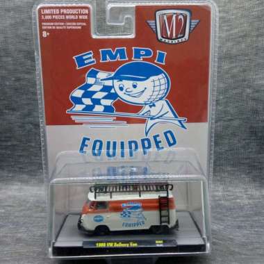 1:64 M2 Machines -- "Empi Equipped" 1960 Volkswagen Van With Rack Vw Multicolor