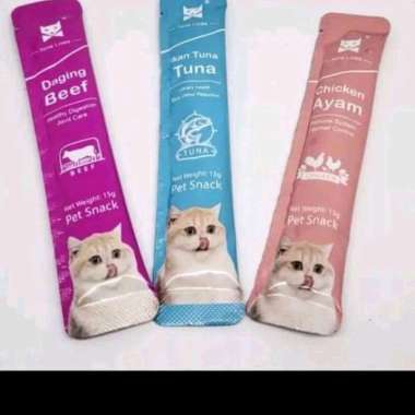 NINE LIVES CREAMY CAT SNACK TREATS 15 GRM CEMILAN KUCING BEEF