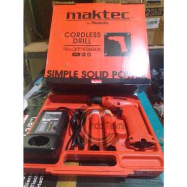 Mesin Bor Baterai / Cordless Drill Maktec MT 066 SK2 Multicolor