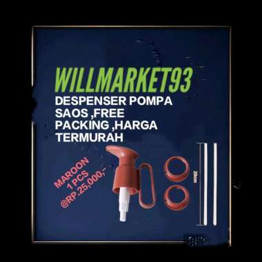 WM 93 - NEW DESPENSER POMPA BOTOL BUMBU CAIR PP - MAROON