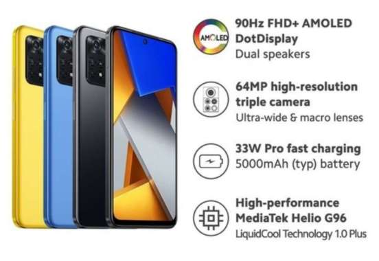REDMI POCO M4 Pro RAM 6/128 GB GARANSI RESMI ORIGINAL BISA KREDIVO / PAYLATER KUNING