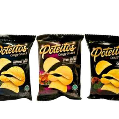 Snack Poteitos Crispy (10 x 12g) Ciki Kentang Murah dan Enak bbq