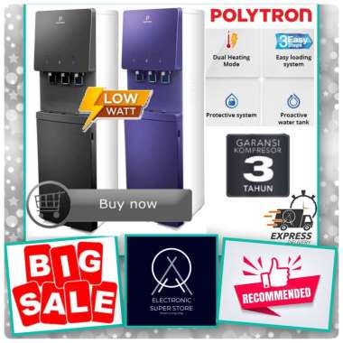POLYTRON DISPENSER GALON BAWAH PWC-778L PWC778L 778L LOW WATT HYDRA COMPRESOR DUAL HEATING MODE BOTT