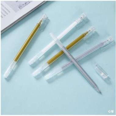 pulpen glitter pena metalik 0.9mm pulpen warna warni gold colour gel pen tinta metallic ballpoint cr