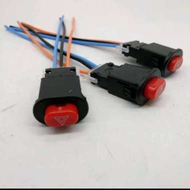 SAKLAR ON OFF HAZARD SEGITIGA MOTOR STANG MINI LED LAMPU MOTOR BEAT KECIL HAZZARD MIO VARIO SUPRA X