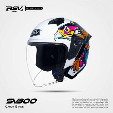 Helm RSV SV300 CANDY BIRDS DOUBLE VISOR XXL