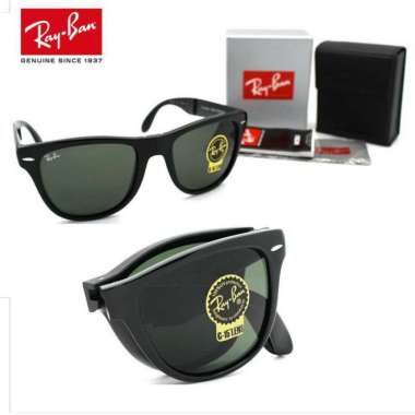 Kacamata Rayban wayfarer folding hitam doff original