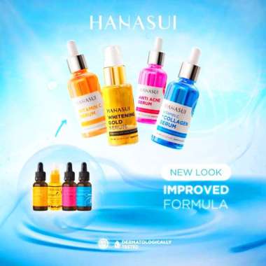 HANASUI Serum Wajah Muka Glowing Vitamin C Collagen Anti Acne Gold 24K Vit C Collagen