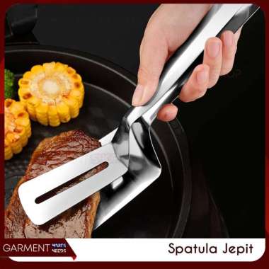 Capitan Gorengan Ikan Daging Jepitan Stainless Steel Lebar Pipih Besar Penjepit Klip Steak BBQ PACKI
