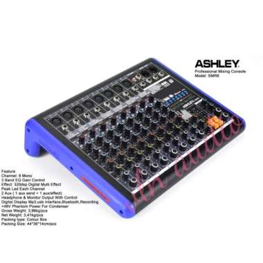 Promo Terbatas !!!!! Mixer Audio Ashley Smr8 Smr 8 Original Multicolor