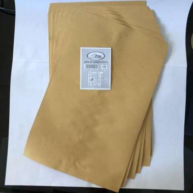amplop coklat ukuran 24cmx35cm (D) FOX (100 lembar) olshop packing