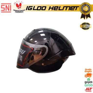 Helm Half Face Jitsu Kairos Solid Black Glossy XL