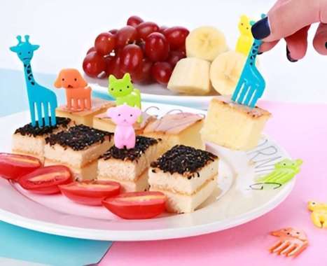 Garpu Bento Food Picks Animal Tusukan/Garpu Bento Tusukan Buah Kue/Garpu Bento Motif ELEPHANT