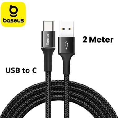 Kabel Data LED Baseus Halo Fast Charging iPhone/Micro USB/Type-C Type C 2 Meter