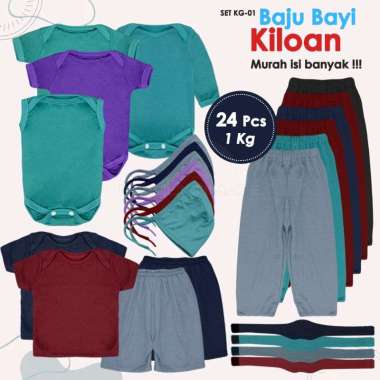 Baju Set Kiloan Anak Bayi Balita SET-KG-01 Paket Perlengkapan Bayi Baru Lahir Baju Atasan Jumper Bay