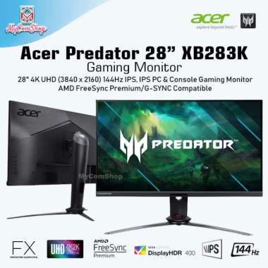 ACER PREDATOR XB283K GAMING MONITOR 28" UHD 4K 144HZ FREESYNC | G-SYNC