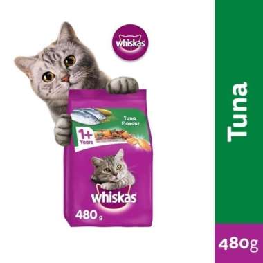 WHISKAS Makanan Kucing Kering 480gr Tuna