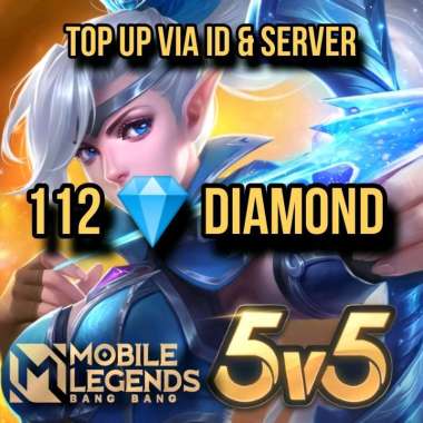 Diamond Mobile Legends 112 Diamonds DM ML MLBB Event Voucher Game Top Up Via ID