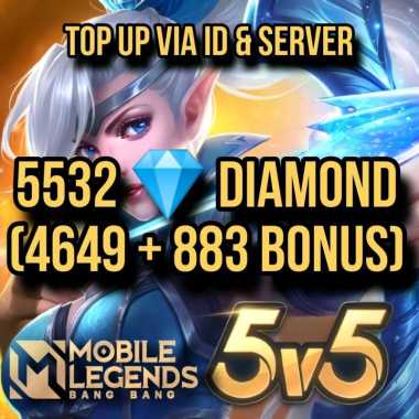 Diamond Mobile Legends 5532 Diamonds DM ML MLBB Event Voucher Game Top Up Via ID
