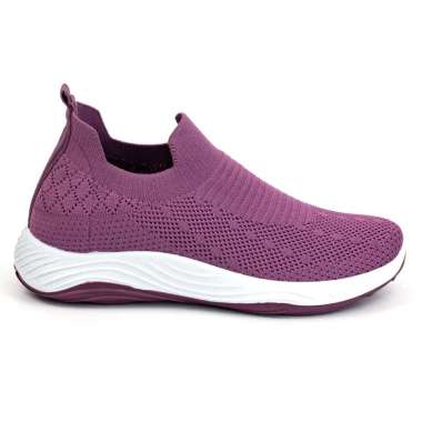 Slip On Sepatu Wanita Sports Shoes Olahraga Cewek Shoes Bahan Canvas Terkini A3070 40 Ungu