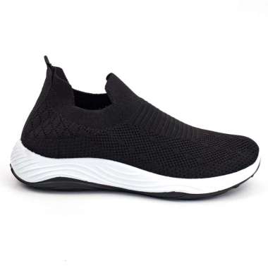 Slip On Sepatu Wanita Sports Shoes Olahraga Cewek Shoes Bahan Canvas Terkini A3070 37 Hitam