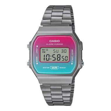 CASIO ORIGINAL - CASIO A168WERB-2ADF - JAM TANGAN WANITA JAM WANITA LA - STAINLESS STEEL CASIO A168W