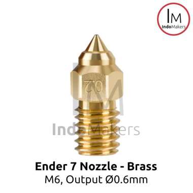 Ender 7 3D Printer Brass High Speed Nozzle M6 Output 0.6mm