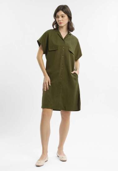 Minimal Poppy Dress Green XS GREEN