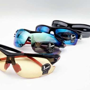 Kacamata Sporty Half Frame Sunglass Hitam Sport Termurah Hitam