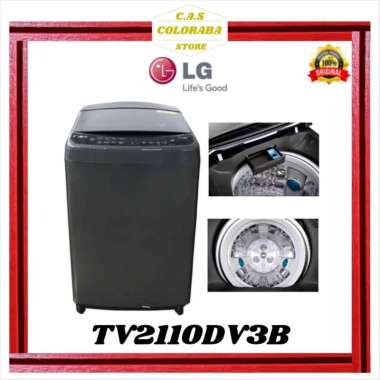 LG TV2110DV3B MESIN CUCI TOP LOADING 10,5 KG INVERTER TV2110 2110DV3B MESIN CUCI 1 TABUNG 10,5 KG