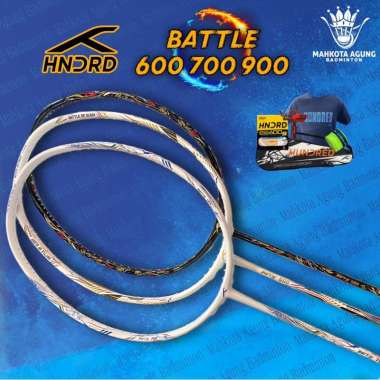 RAKET BADMINTON HUNDRED BATTLE 600 700 900 original lengkap bonus free pasang digital terbaru BATTLE